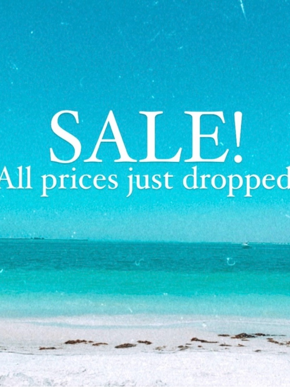SALE! Beach Graphic Teal Poster